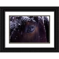 thumbnail image 1 of The Yellowstone Collection 32x23 Black Ornate Wood Framed with Double Matting Museum Art Print Titled - Winter Eye, 1 of 4