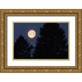 thumbnail image 1 of The Yellowstone Collection 32x23 Gold Ornate Wood Framed with Double Matting Museum Art Print Titled - Full Moon sets Over Sepulcher Mountain, Yellowstone National Park, 1 of 4