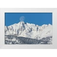 thumbnail image 1 of The Yellowstone Collection 32x23 White Modern Wood Framed Museum Art Print Titled - The Moon over Electric Peak, Yellowstone National Park, 1 of 4