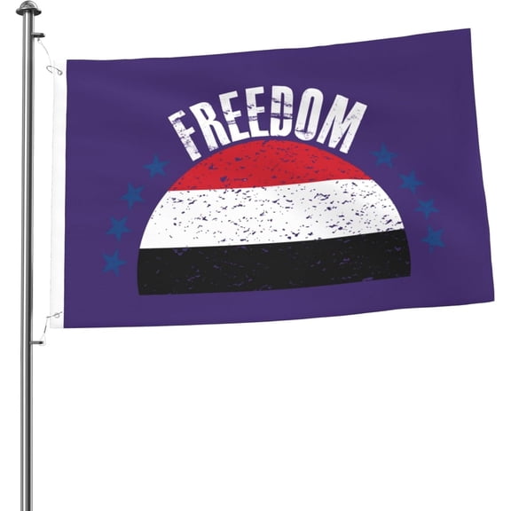 The Yemen Flag And Freedom Flag 2x3 Ft Double-Sided Durable Outdoor Decorative Banner Polyester Home Flags Yard Lawn Welcome Flag