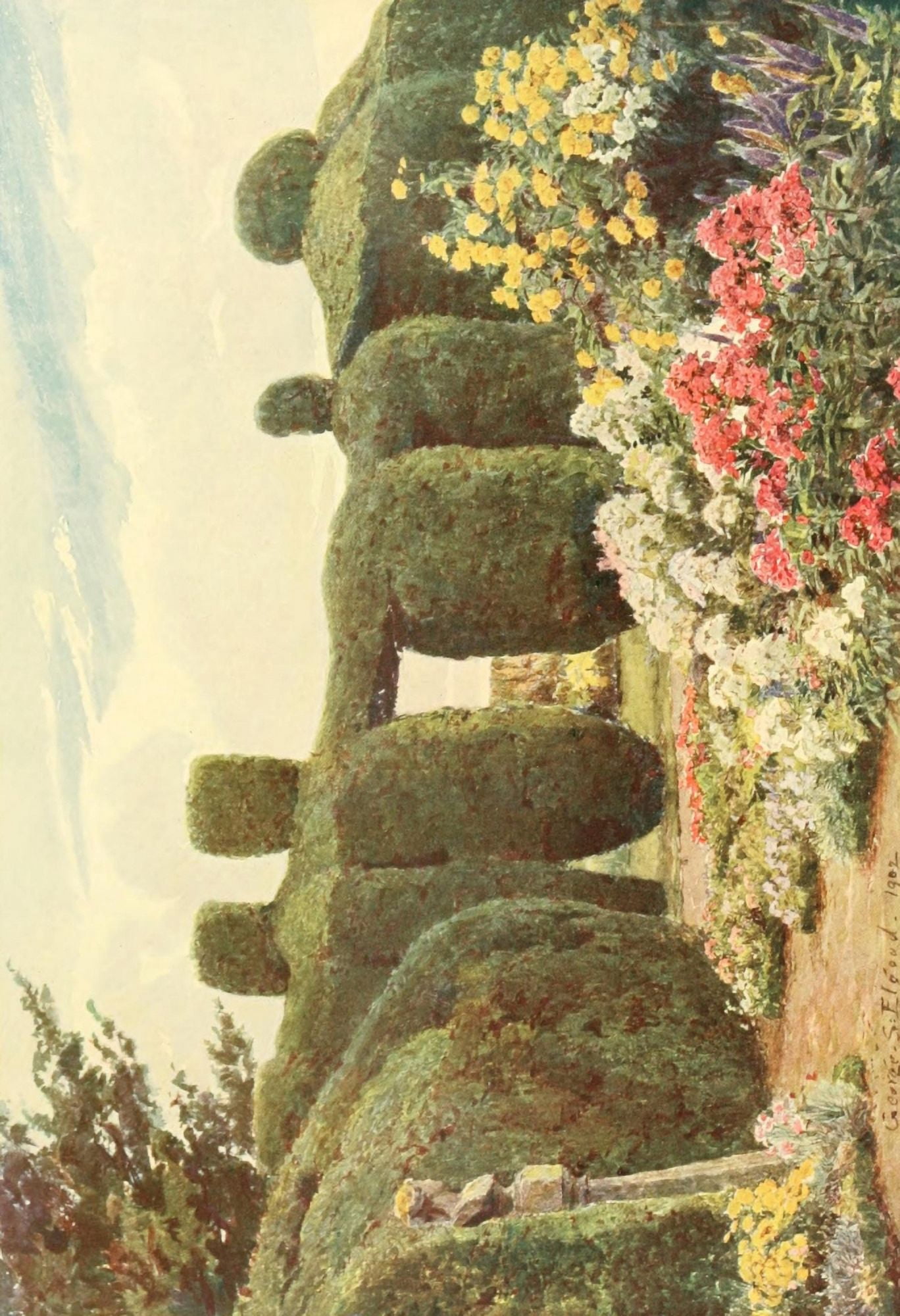 The Yew Hedge Canvas Art - George S Elgood (18 x 24)