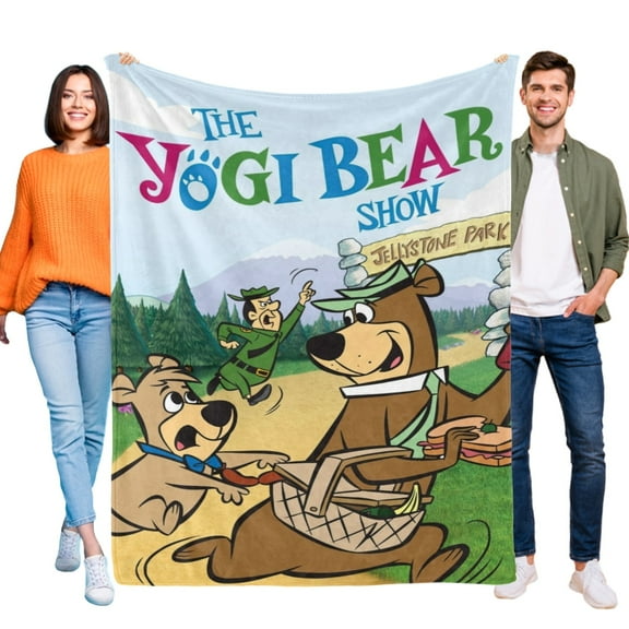 The Yogi Bear Show Throw Blanket Gifts for Fans Lover Girls Boys Women Present Hoodie Him Bed 50"x60"
