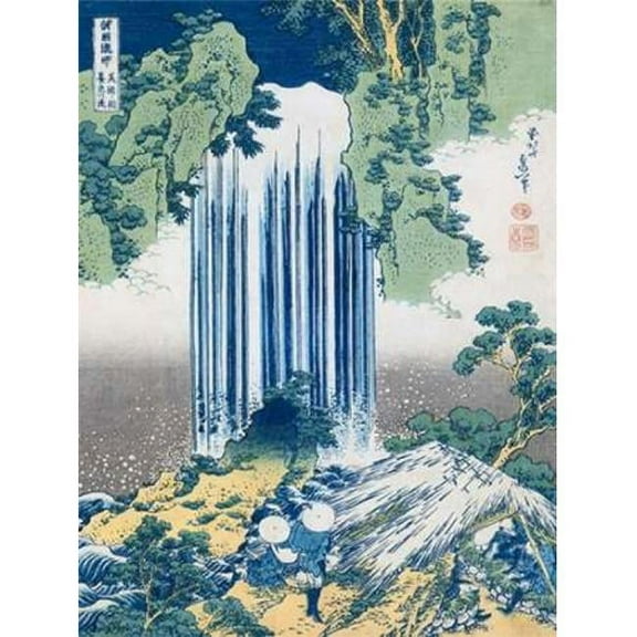 The Yoro Falls Ca. 1830-1831 Poster Print by Hokusai, 11 x 14 - Small