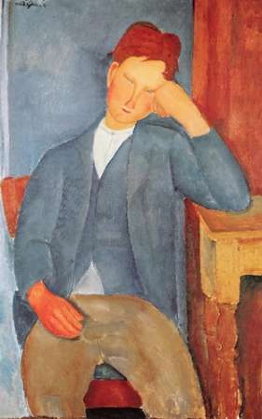 The Young Apprentice Canvas Art - Amedeo Modigliani (12 x 18)