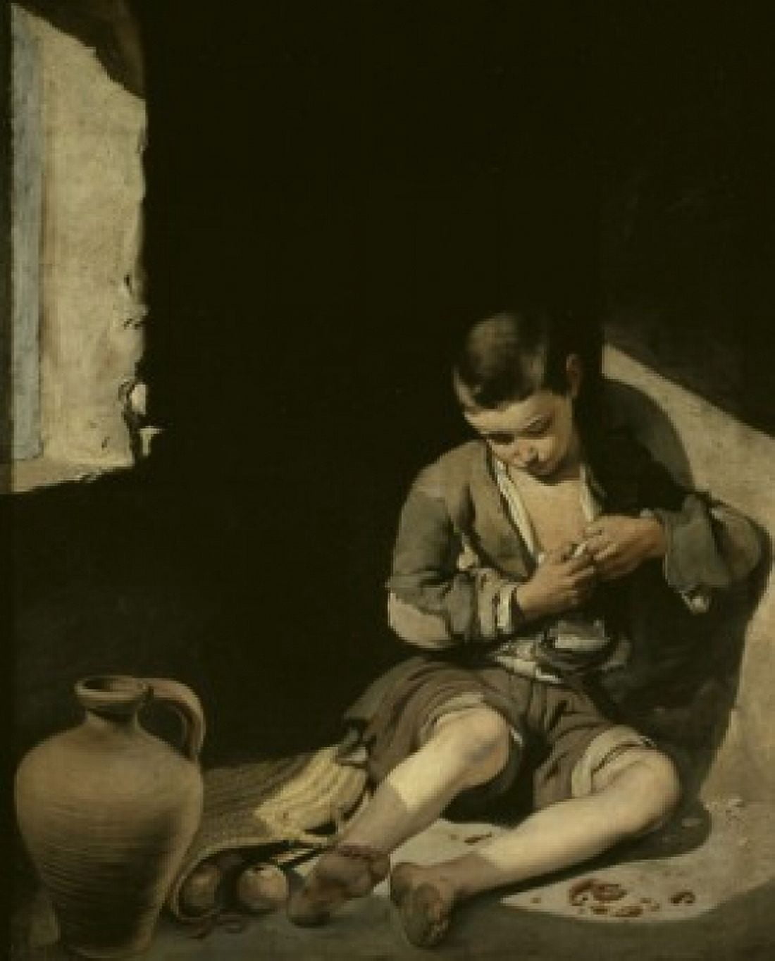 The Young Beggar 17th C Bartolom Esteban Murillo (1617-1682Spanish) Musee du Louvre Paris Canvas Art - Bartolome Esteban Murillo (18 x 24)