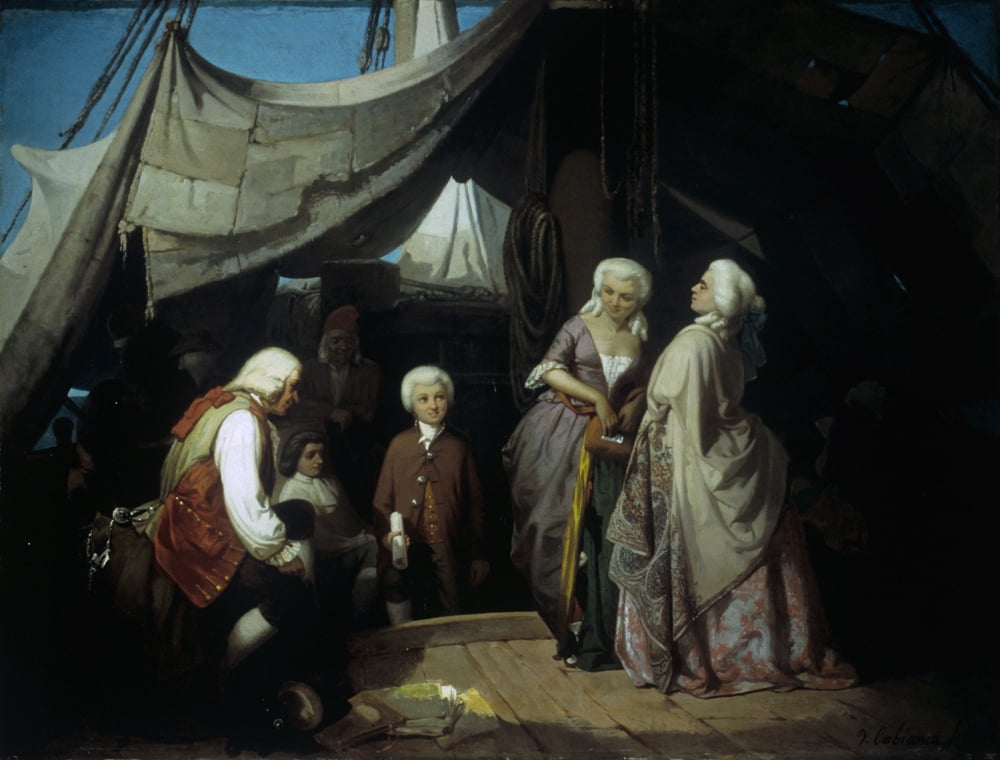 The Young Boy Goldoni In His First Travel With The Comedians From Rimini To Chioggia Canvas Art - (36 x 24)