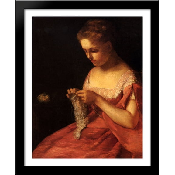 The Young Bride 28x34 Large Black Wood Framed Print Art by Mary Cassatt