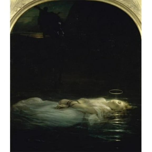 The Young Martyr , La Jeune Martyre 19th C Paul Delaroche, 1797-1856 & French Oil On Canvas Musee Du Louvre Paris Poster Print, 24 x 36 - Large