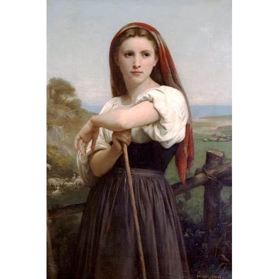 The Young Shepherdess-Fine art canvas print (20" x 30")
