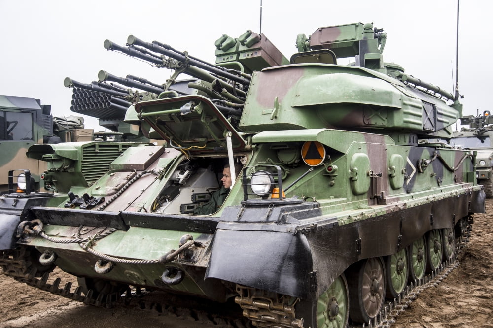 The ZSU-23-4 Shilka of the Polish Armed Forces Canvas Art - Andrew ChittockStocktrek Images (17 x 12)