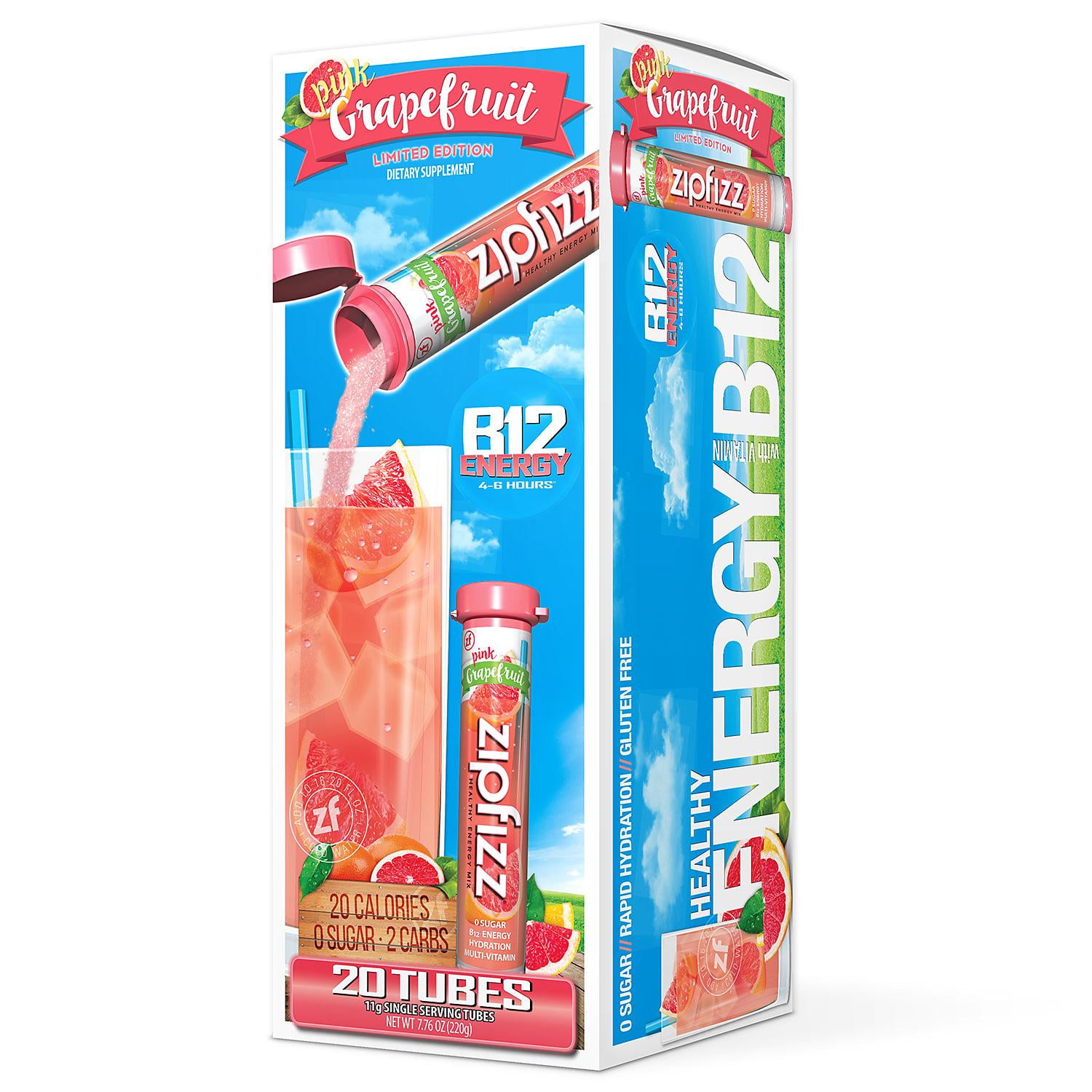 The ZipfizzÂ® Energy Drink Mix, Pink Grapefruit (20 ct)