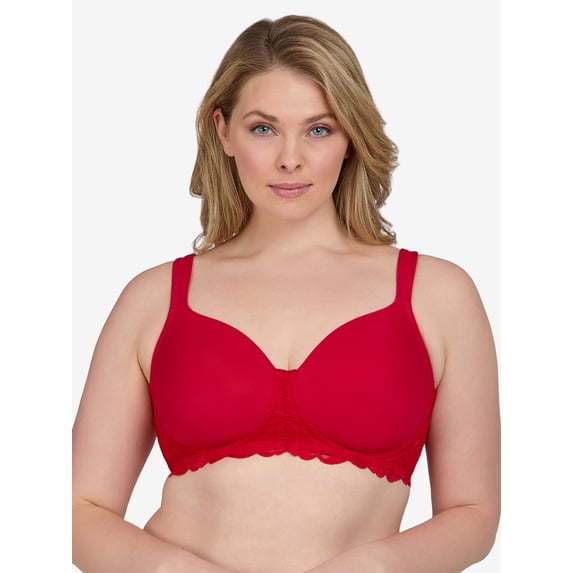 Leading Lady, The Zoey, Lace Band Tshirt Bra, Lightly Padded, Wireless Support, Full Coverage, Smoothing, Lift and Contour (Women's & Women's Plus)