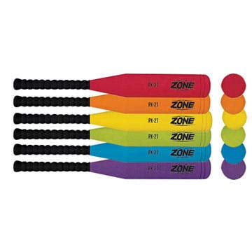 The Zone™ PX Foam Bottle Bat & Ball Set of 6-27" Wide Barrel or 29" Narrow Barrel; Balls Come with 27" Wide Barrel