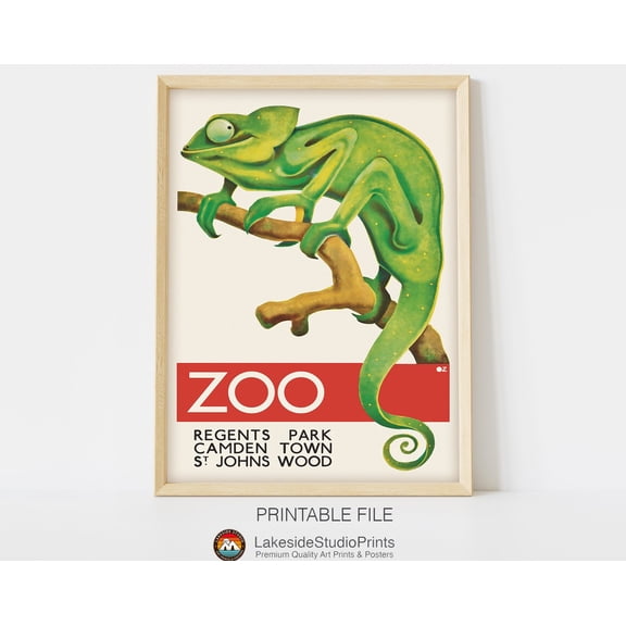 The Zoo London Travel Poster, 24x36 UNFRAMED