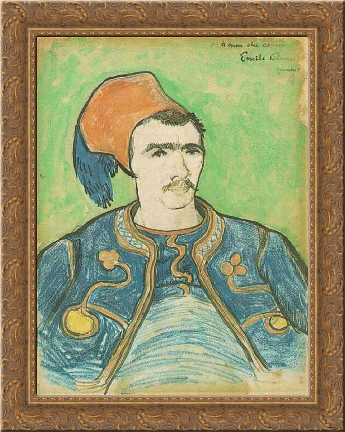 The Zouave Half Length 24x20 Gold Ornate Wood Framed Canvas Art by ...
