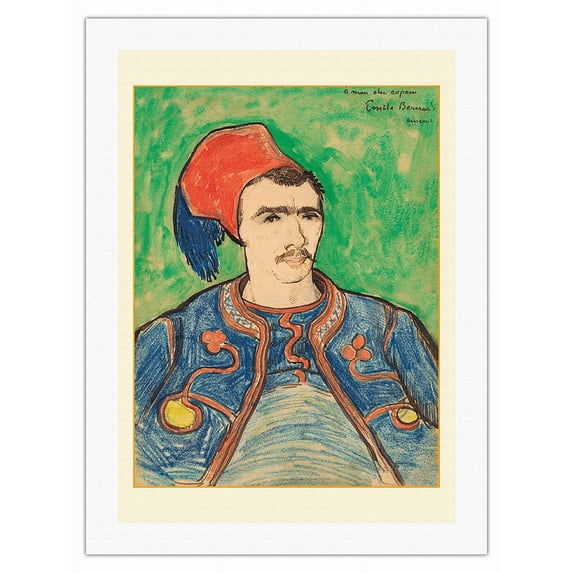 The Zouave - Portrait of French Army Soldier - From an Original Color Painting by Vincent Van Gogh c.1888 - Bamboo Fine Art 290gsm Paper Print (Unframed) 18x24in