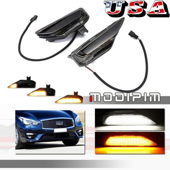 Suitable for Infiniti Q50 Q50S Sport 2014-2020 Frontt Swithback LED turn signal fog lights-