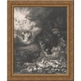 thumbnail image 1 of The angel appearing to the shepherds 20x20 Gold Ornate Wood Framed Canvas Art by Rembrandt, 1 of 2