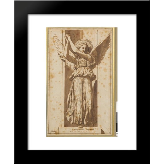 The archangel Raphael is the prayers of God to men 20x24 Framed Art Print by Jean Auguste Dominique Ingres