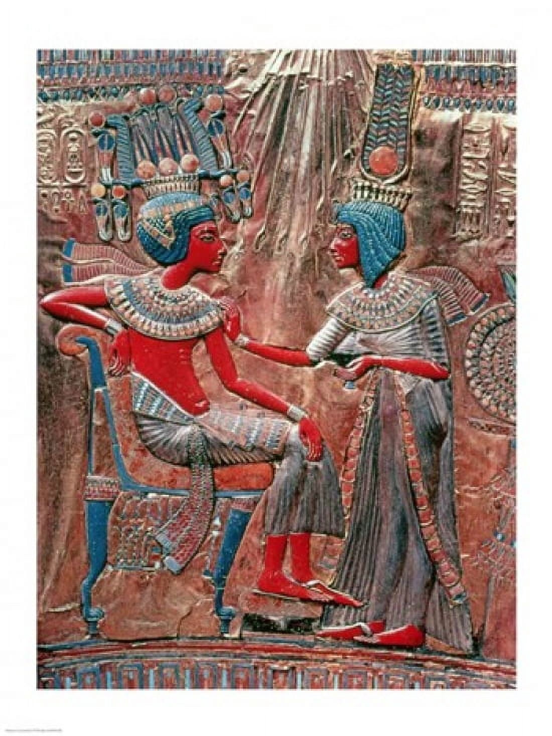 The back of the throne of Tutankhamun Canvas Art - (18 x 24)
