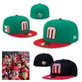 The baseball team hat Mexico Fitted Hat Cap World National 2024 New