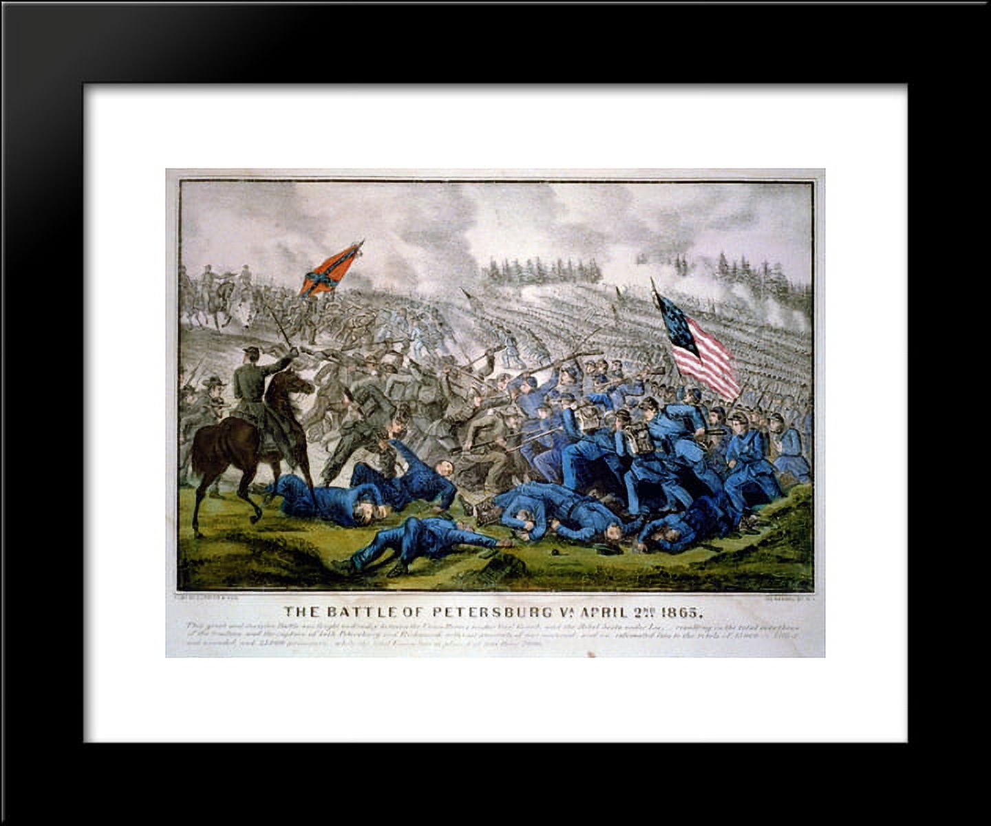 The battle of Petersburg Va. April 2nd 1865 20x24 Framed Art Print by ...