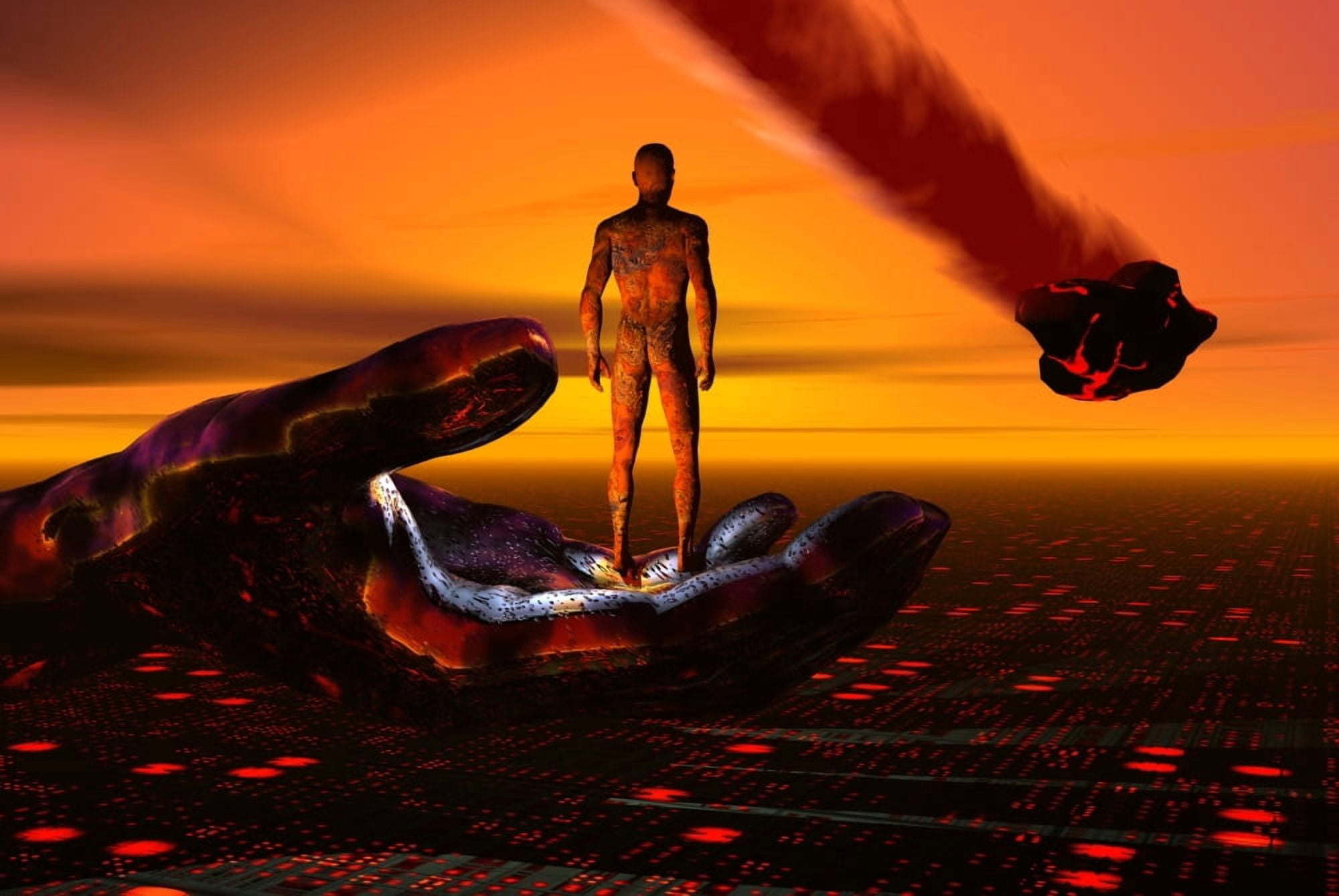 The beginning and end of humanity Canvas Art - Mark StevensonStocktrek Images (18 x 12)