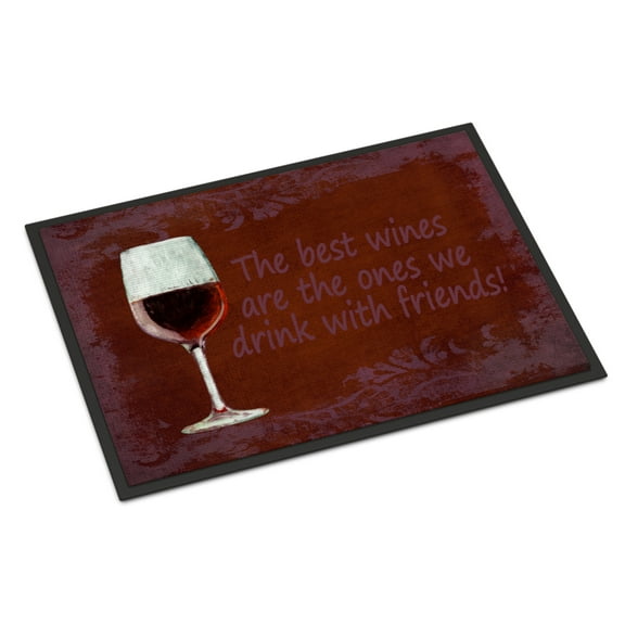 The best wines are the ones we drink with friends Doormat 24x36