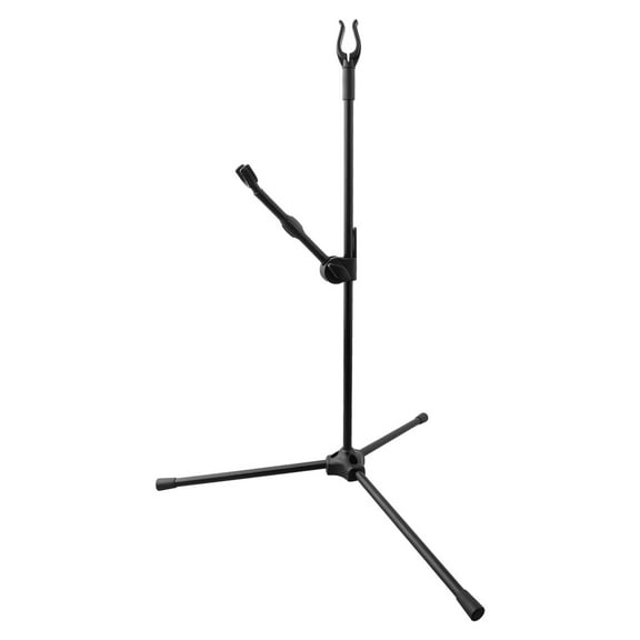 The bow stand can be equipped with balance rod and the bow adjusted for archery