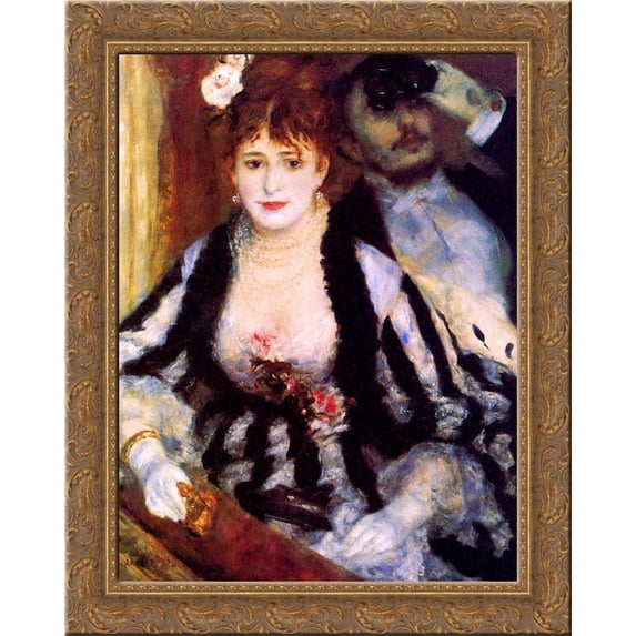 The box 20x24 Gold Ornate Wood Framed Canvas Art by Renoir, Pierre Auguste