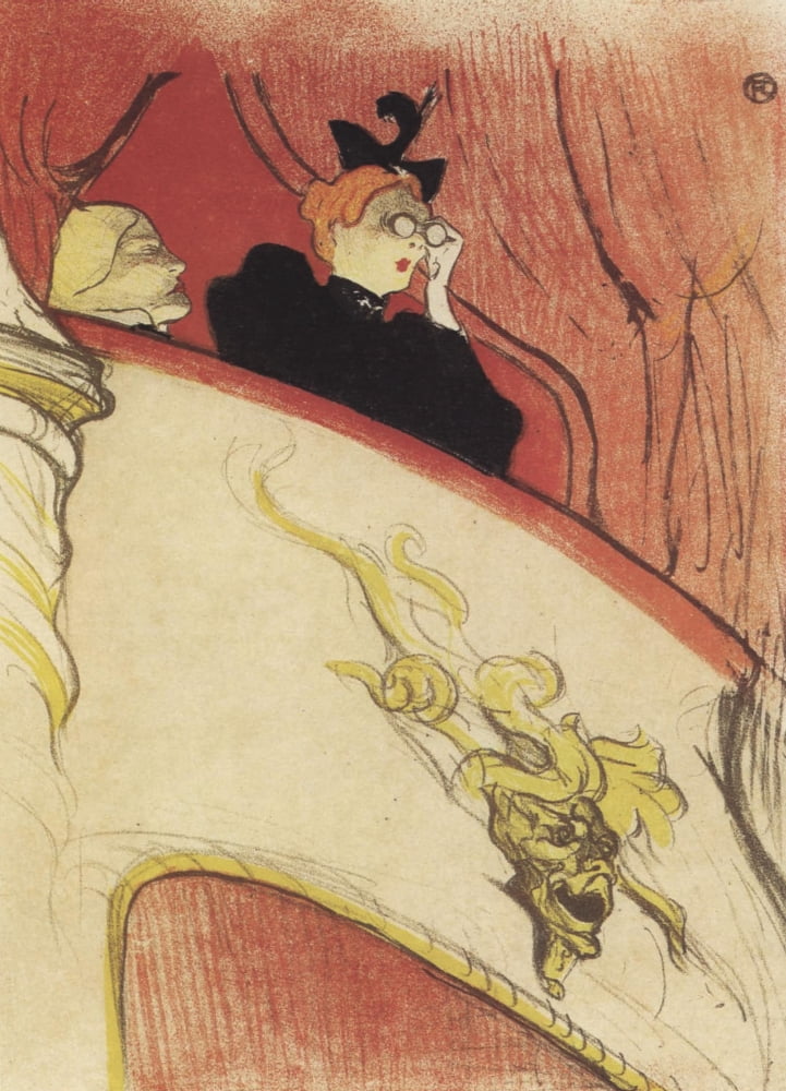 The box with the gilded mask 1894 Canvas Art - H de Toulouse-Lautrec (18 x 24)