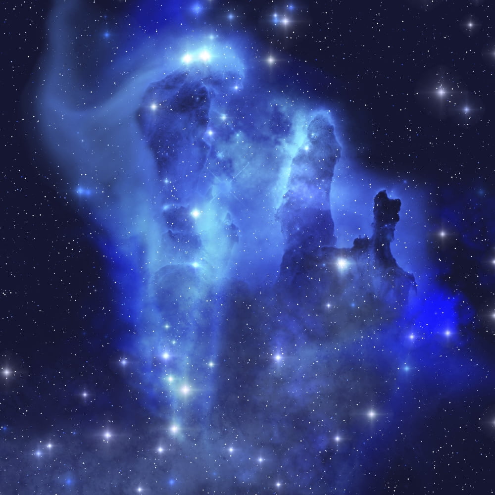 The brilliant blues of this star making nebula shine throughout the cosmos Canvas Art - Corey FordStocktrek Images (28 x 28)
