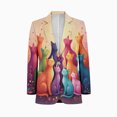thumbnail image 1 of The cat family longs for the spring sky Men Blazers Slim Clothing Summer Jacket Man Oversize Daily Suits Tops, 1 of 5