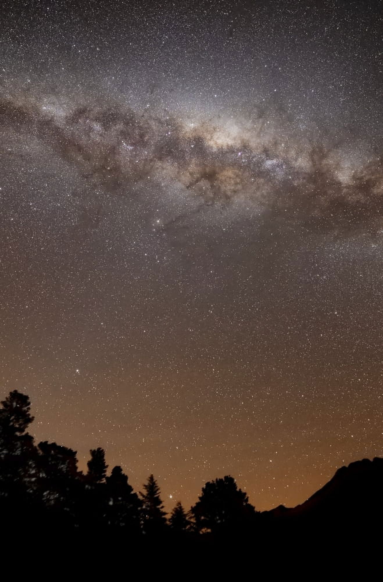 The center of the Milky Way above the Sierras Argentina Canvas Art - Luis ArgerichStocktrek Images (12 x 18)