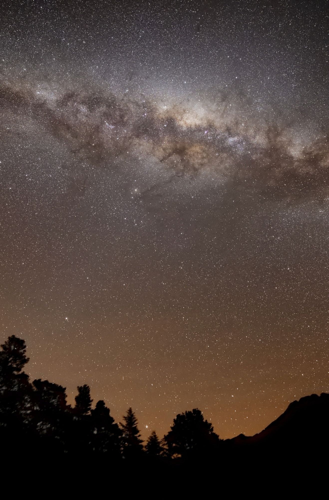 The center of the Milky Way above the Sierras Argentina Canvas Art - Luis ArgerichStocktrek Images (23 x 35)