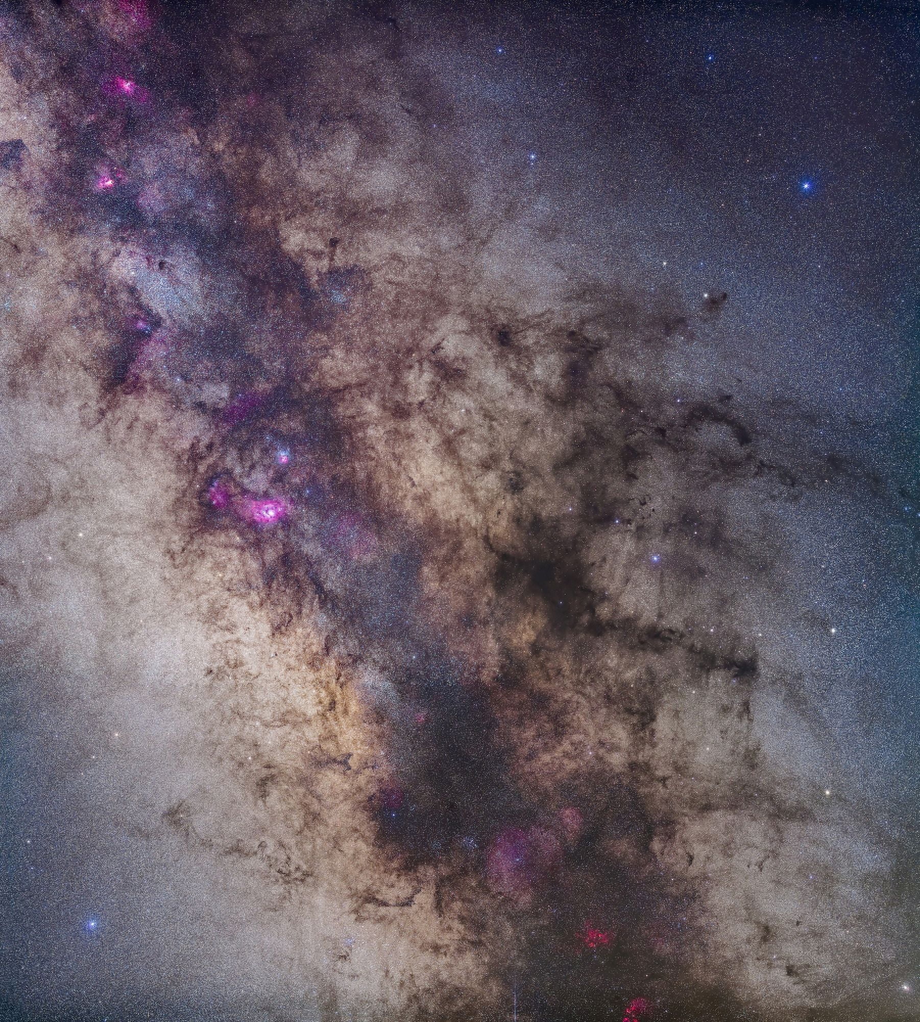 The center of the Milky Way in Sagittarius and Scorpius Canvas Art - Alan DyerStocktrek Images (27 x 30)