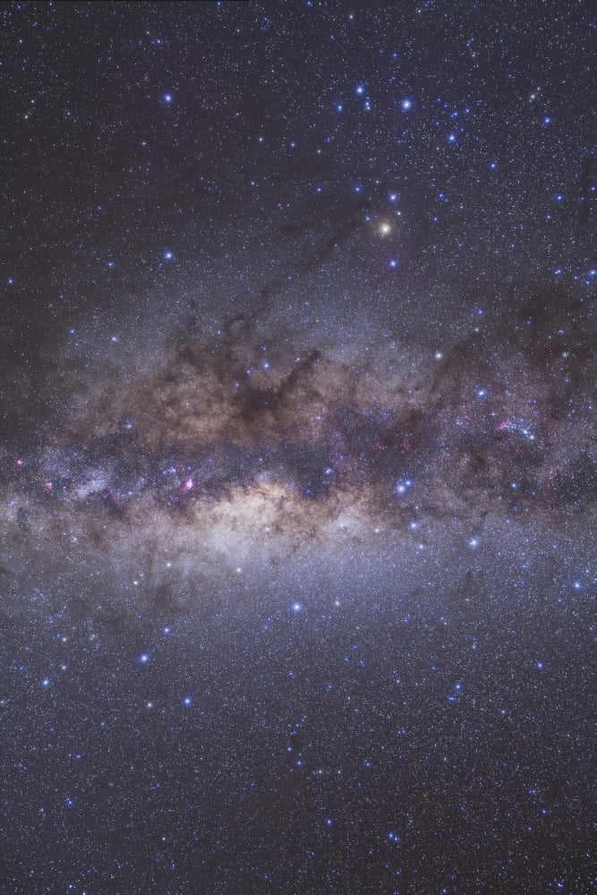 The center of the Milky Way through Sagittarius and Scorpius Canvas Art - Alan DyerStocktrek Images (23 x 35)