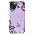 thumbnail image 1 of The charming purple butterfly is a high-quality PC plastic protective case, ultra-thin and shock-absorbing, women's cute phone protective case, 1 of 4