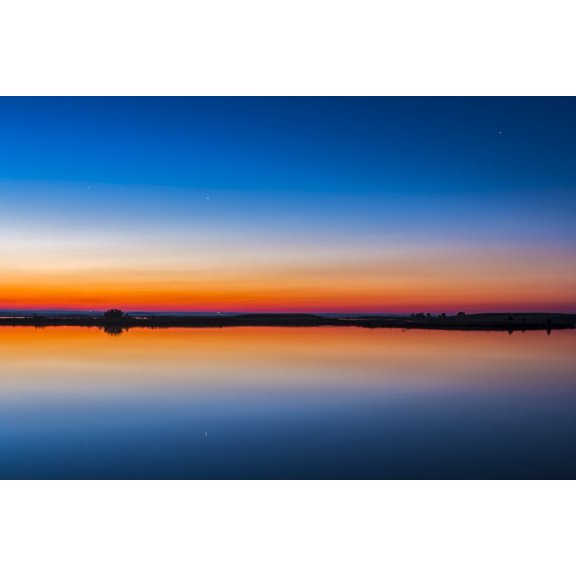 The circumpolar star Capella Crawling Lake reservoir Alberta Canada Canvas Art - Alan DyerStocktrek Images (35 x 23)