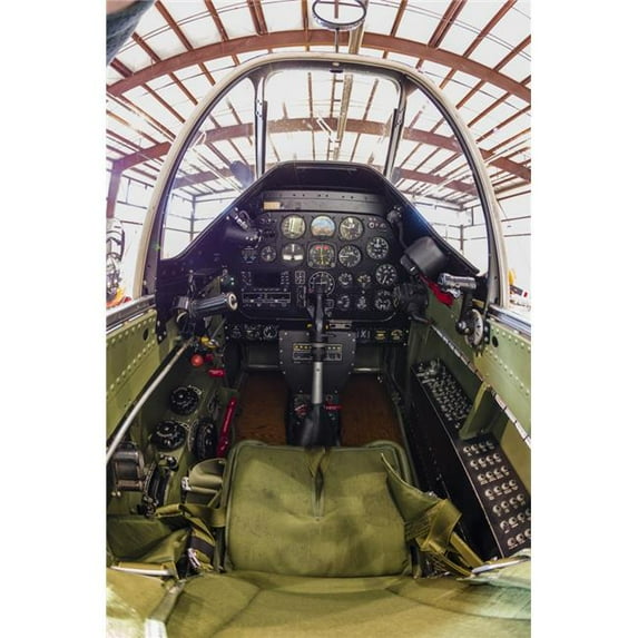 The cockpit of a P-51 Mustang Poster Print