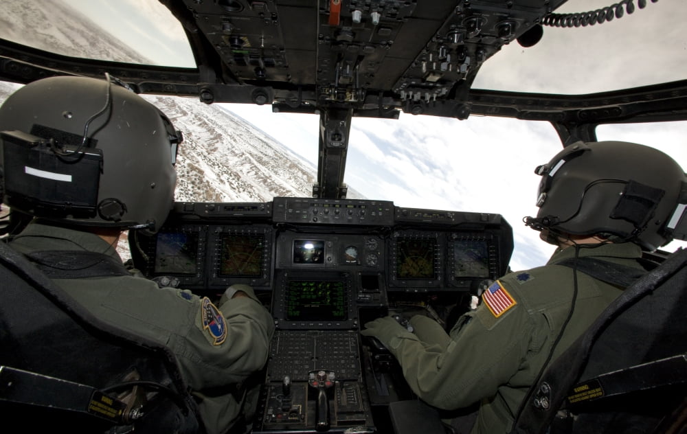 The cockpit view of a CV-22 Osprey Canvas Art - HIGH-G ProductionsStocktrek Images (36 x 23)
