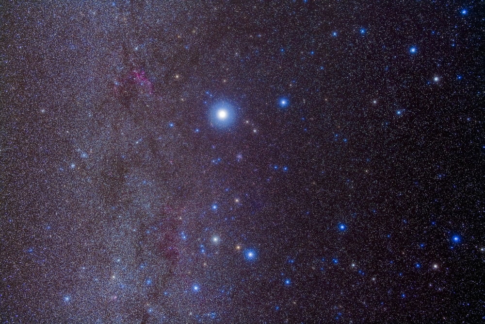 The constellation of Canis Major and nearby open clusters and nebulae Canvas Art - Alan DyerStocktrek Images (35 x 23)