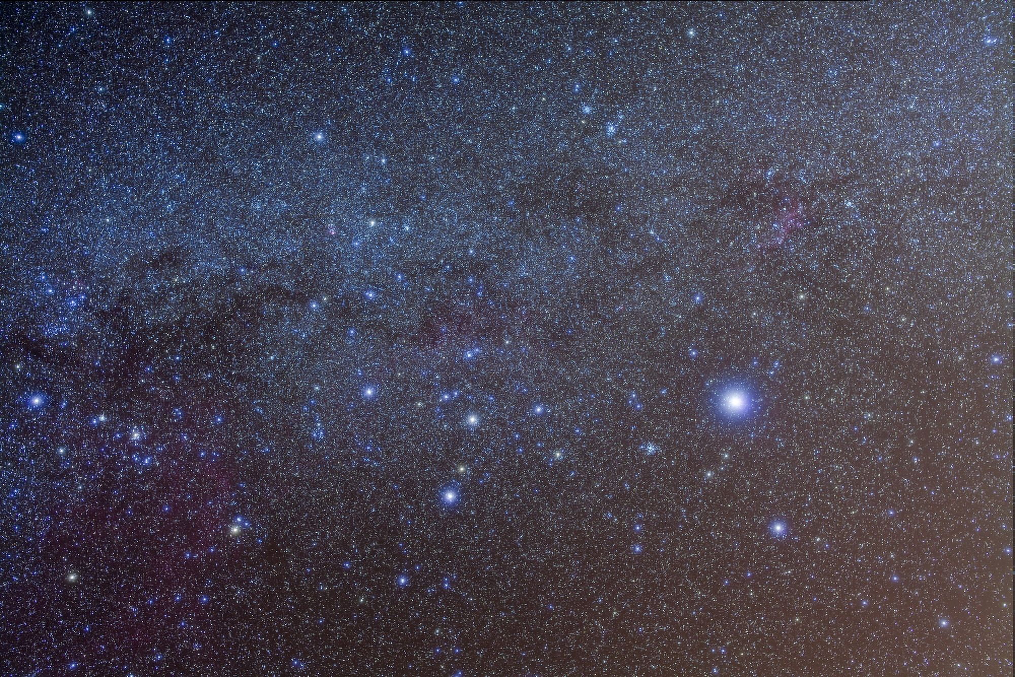 The constellation of Canis Major with nearby deep sky objects Canvas Art - Alan DyerStocktrek Images (35 x 23)