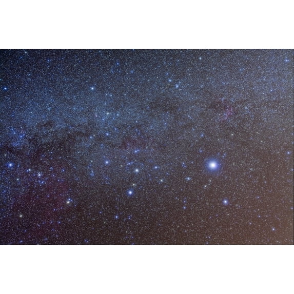 The constellation of Canis Major with nearby deep sky objects Poster Print