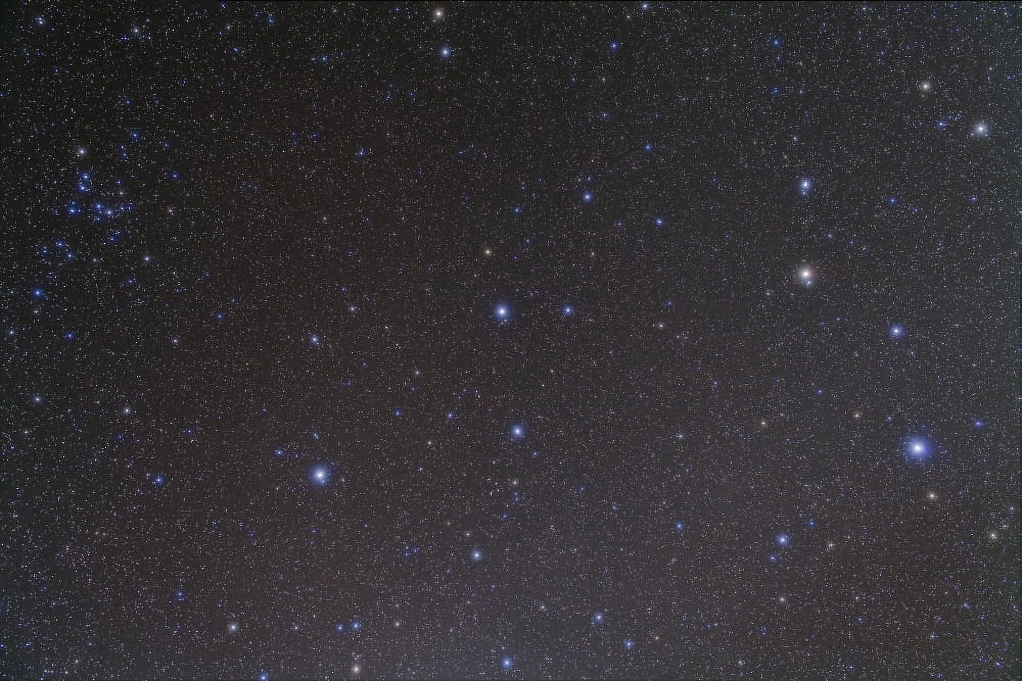 The constellation of Leo and the Coma Star Cluster in Coma Berenices Canvas Art - Alan DyerStocktrek Images (18 x 12)
