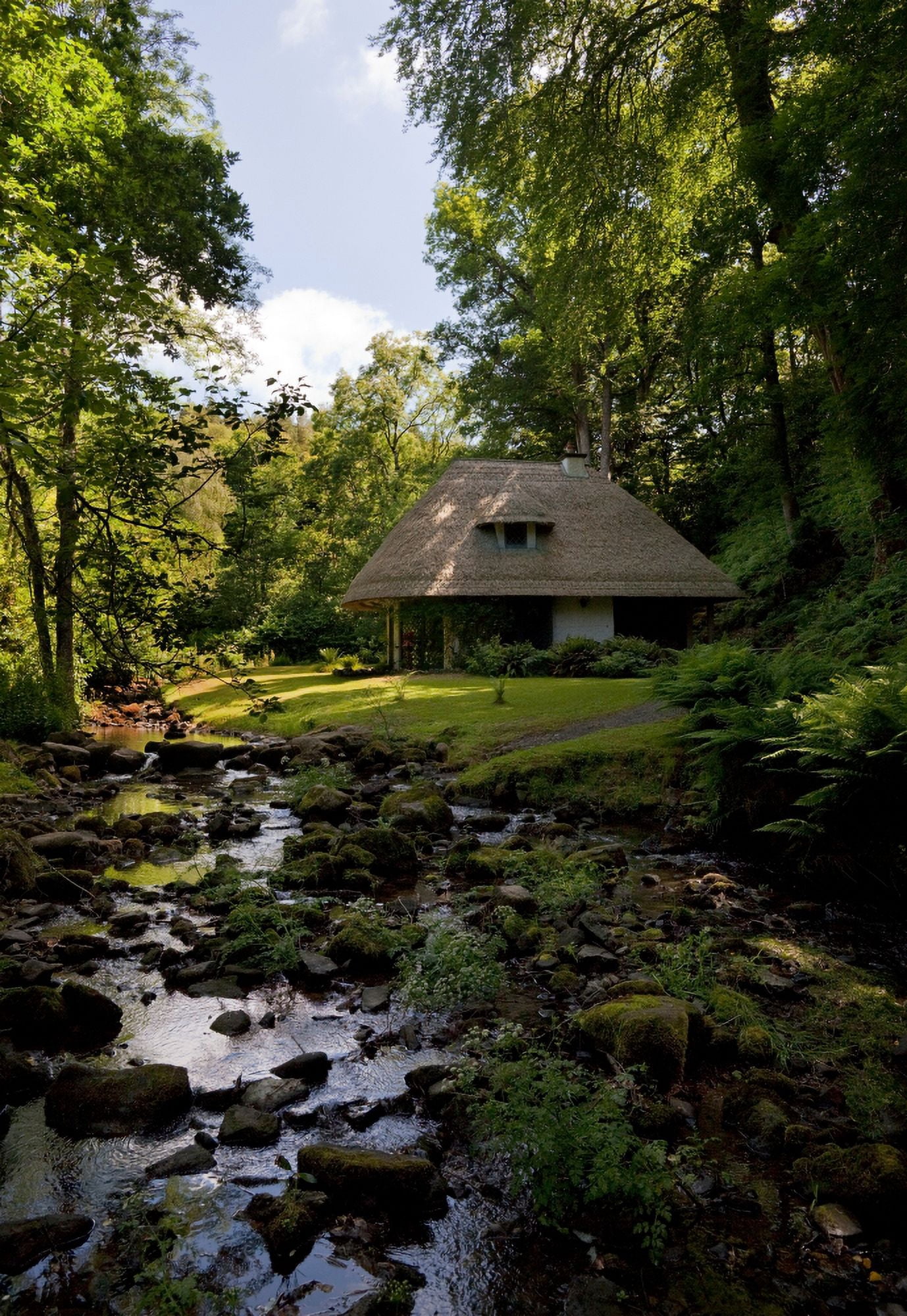The cottage Ornee Teahouse Kilfane Glen and Garden County Kilkenny Ireland Canvas Art - Panoramic Images (19 x 27)
