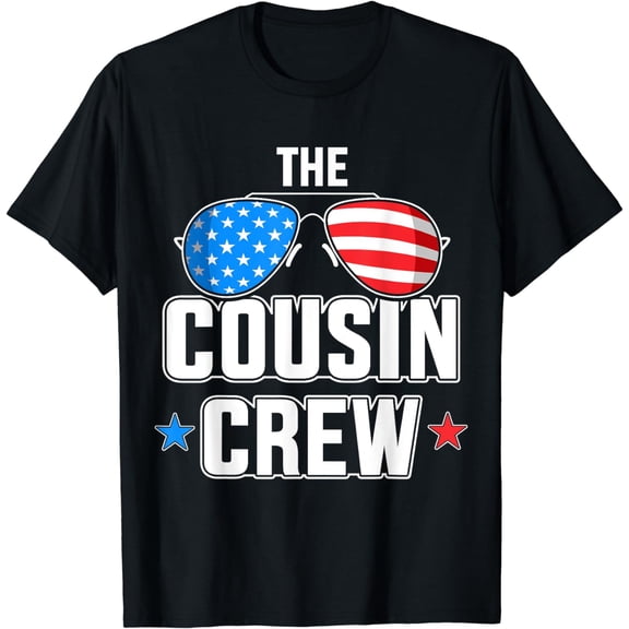 The cousin crew with USA flag for independence day family T-Shirt