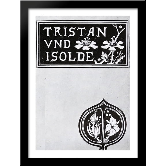 The cover of Tristan and Isolde 28x38 Large Black Wood Framed Print Art by Aubrey Beardsley