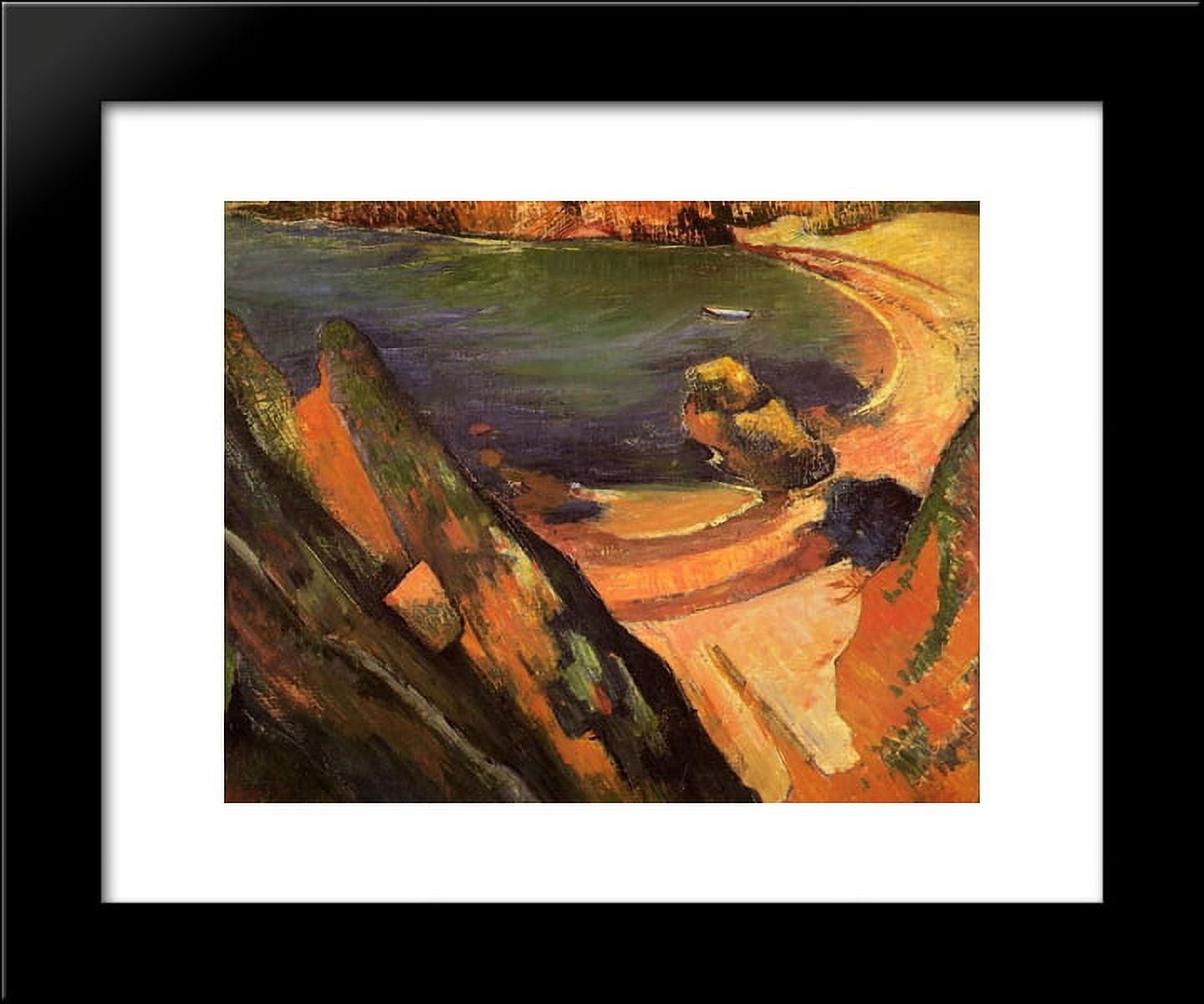 The creek, Le Pouldu 20x24 Framed Art Print by Paul Gauguin