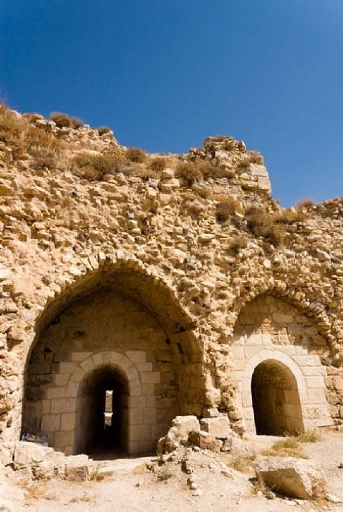 The crusader fort of Kerak Castle Kerak Jordan Canvas Art - Nico Tondini DanitaDelimont (24 x 36)